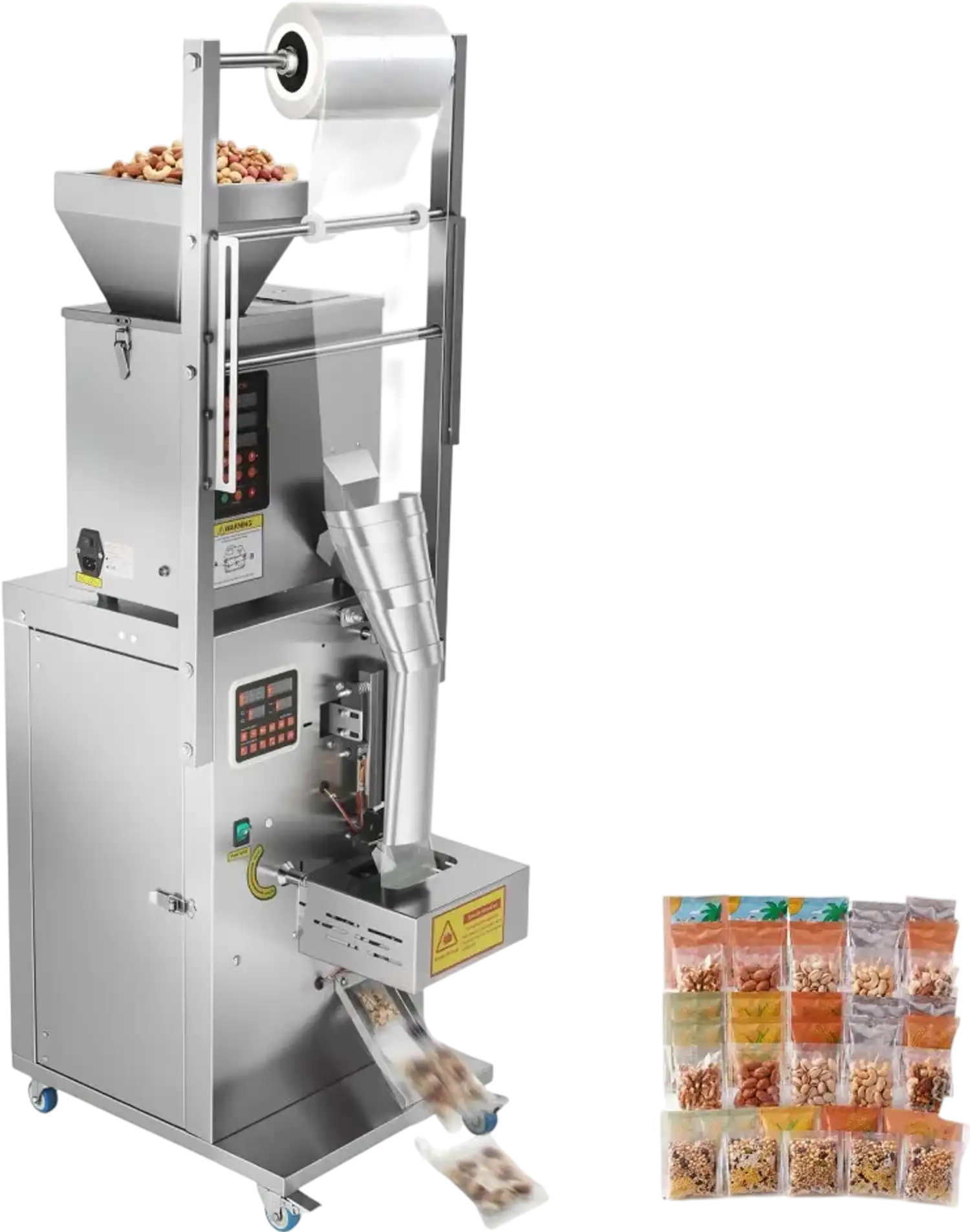 Vevor Powder Filling and Sealing Machine Automatic Granule Packaging Machine 3-200g Silver New
