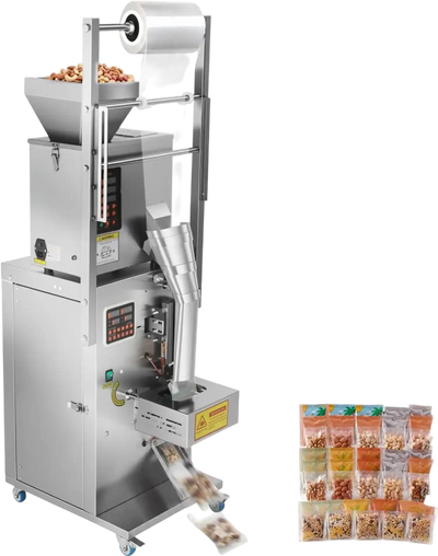 Vevor Powder Filling and Sealing Machine Automatic Granule Packaging Machine 3-200g Silver New