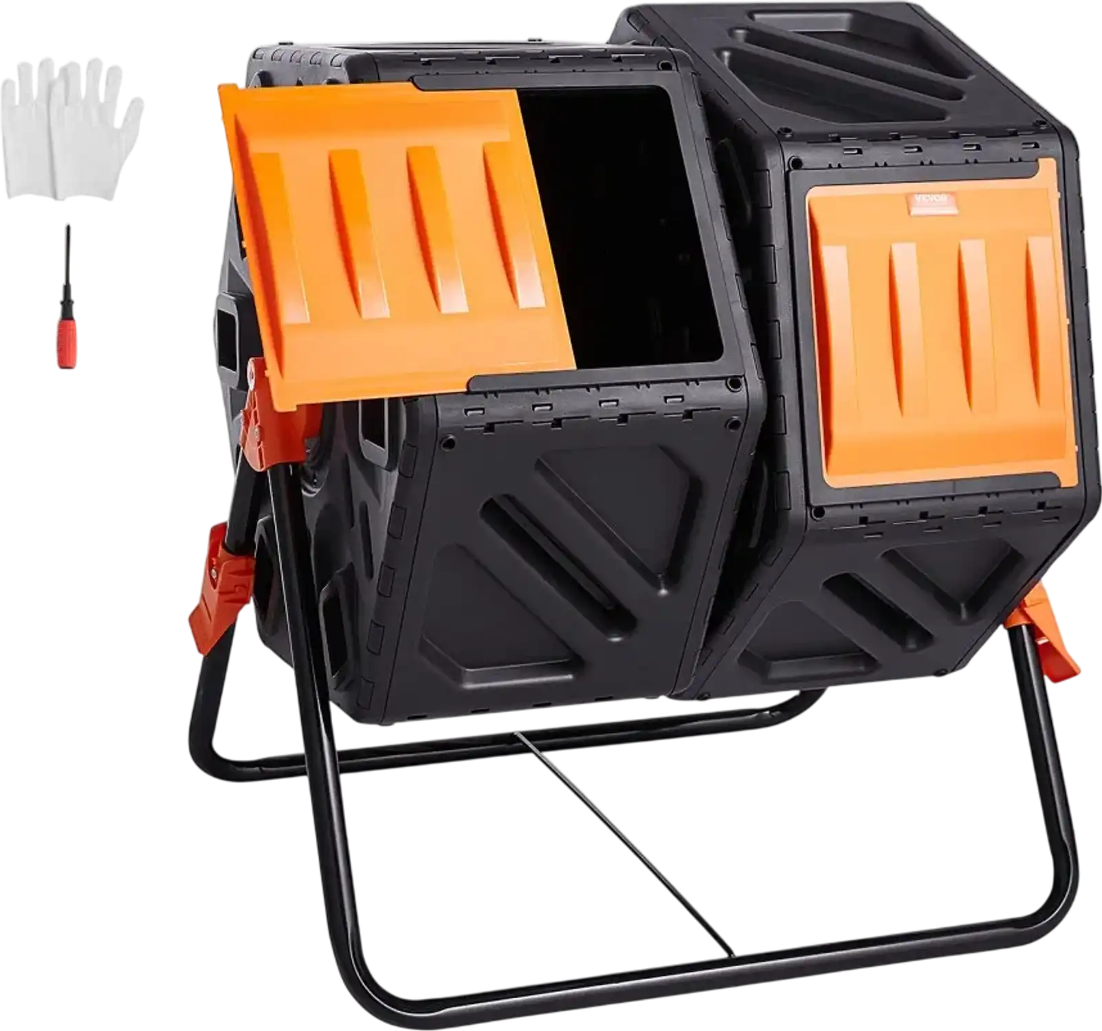 Vevor Compost Bin 37-Gal Dual Chamber Composting Tumbler New