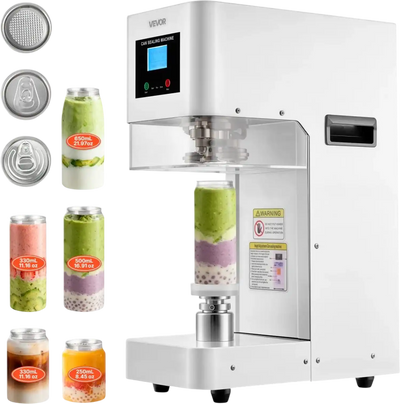 Vevor Can Sealer Machine Automatic Commercial Beverage Drink Seamer White New