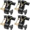 VEVOR Ladder Rack Ratchet Straps, Black Square Tube Mount, 1.5 in Wide x 7.4 ft Long Black Ladder Rack Straps with Double J-Hooks, 500 lbs Load Heavy Duty, Cargo Buckle Lock Strap (4 Pack)