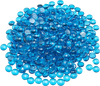 VEVOR Fire Glass, 10 lbs / 4.5 kg High-Temperature Resistant Fireplace Rocks, 3/4-Inch / 19.05 mm Reflective Firepit Glass Beads, High Luster Stone Landscaping for Fire Pit Table, Caribbean Blue