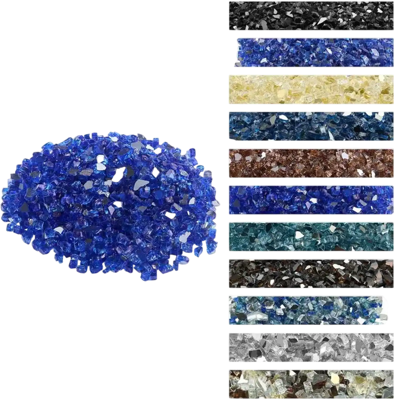 Vevor Fire Glass Cobalt Blue 20 lbs 1/2