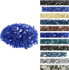 VEVOR Fire Glass, 20LBS / 9KG High-Temperature Resistant Fireplace Rocks, 1/2-Inch / 12.7 mm Reflective & Smokeless Firepit Glass Rock, High Luster Stone Landscaping for Fire Pit Table, Cobalt Blue