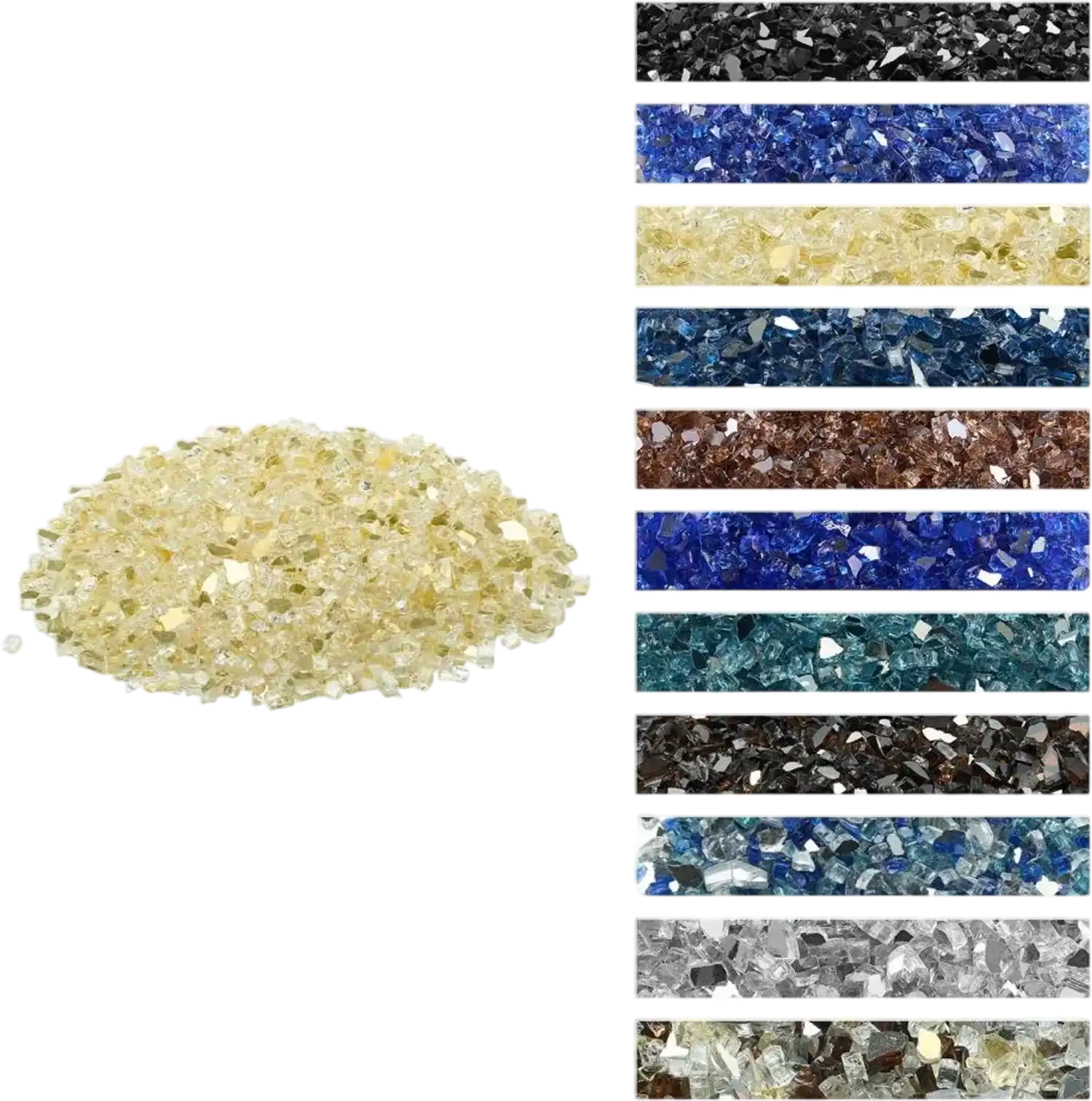 Vevor Fire Glass 10 lbs 1/2