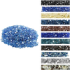 VEVOR Fire Glass, 10LBS / 4.5KG High-Temperature Resistant Fireplace Rocks, 1/4-Inch / 6.35 mm Reflective & Smokeless Firepit Glass Rock, High Luster Stone Landscaping for Fire Pit Table, Cobalt Blue