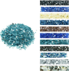 VEVOR Fire Glass, 10 LBS / 4.5 KG High-Temperature Resistant Fireplace Rocks, 1/2-Inch / 12.7 mm Reflective & Smokeless Firepit Glass Rock, High Luster Stone Landscaping for Fire Pit Table, Aqua Blue