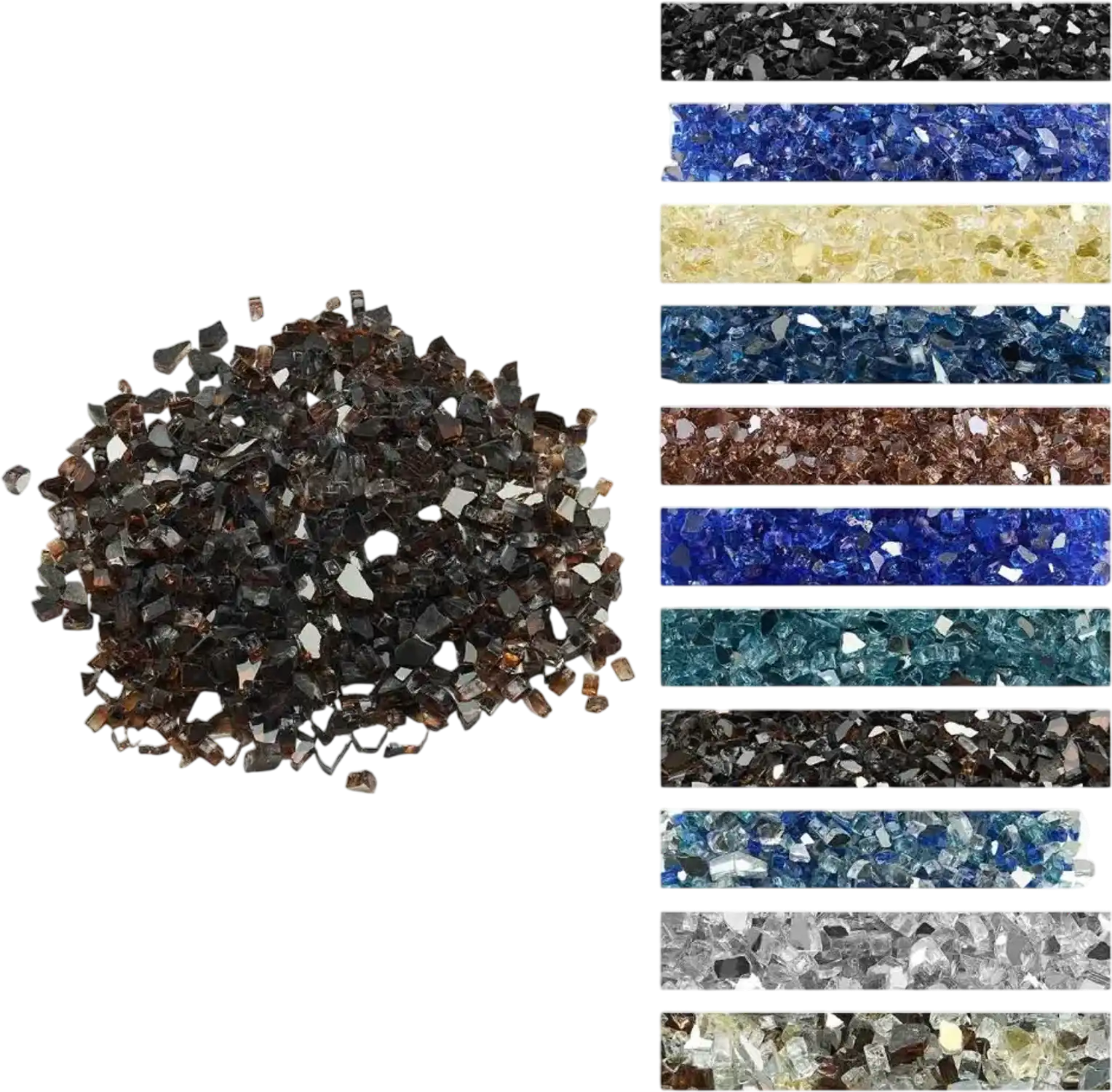Vevor Fire Glass 20 lbs 1/2