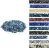 VEVOR Fire Glass, 10 LBS / 4.5 KG Fireplace Rocks, 1/2-Inch / 12.7 mm Reflective Firepit Glass Rock, High Luster & Smokeless Stone Landscaping for Fire Pit Table, Cobalt Blue + Aqua Blue + Clear