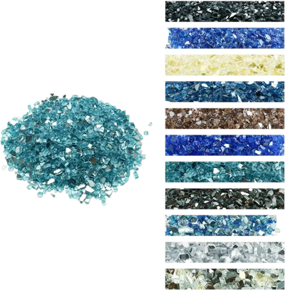 Vevor Fire Glass Aqua Blue 20 lbs 1/2