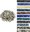 VEVOR Fire Glass, 10 LBS / 4.5 KG High-Temperature Resistant Fireplace Rocks, 1/2-Inch / 12.7 mm Reflective Firepit Glass Rock, High Luster Stone Landscaping for Fire Pit Table, Copper + Clear + Gold