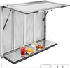 VEVOR Concession Window Folding Shelf 48x36in Aluminum Alloy Service Window, for Food Truck, Up to 85 Degrees, with 4 Sliding Screen Windows, Awning Door and Drag Hook, Rainwater Resistant