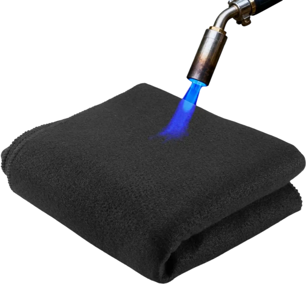 VEVOR Carbon Felt Welding Blanket, 40" x 40" Flame Retardant Welding Blanket, Up to 1800°F Heat Resistant Safety Protection Blanket, 3.5mm Thickened Carbon Fiber Fireproof Insulation Mat Pad