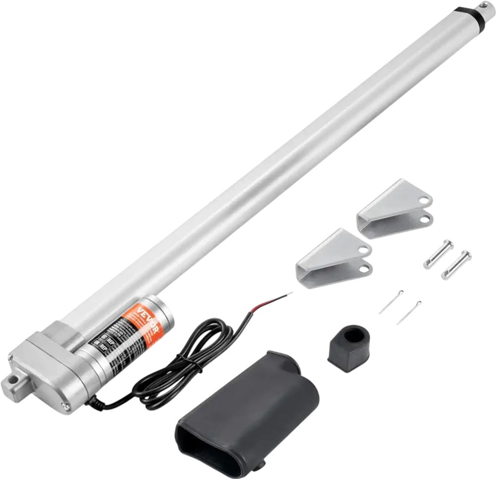 VEVOR Linear Actuator 12V, 20 Inch Waterproof IP65 Linear Actuator, 660lbs/3000N 0.19"/s Linear Motion Actuator with Mounting Bracket for Outdoor Use