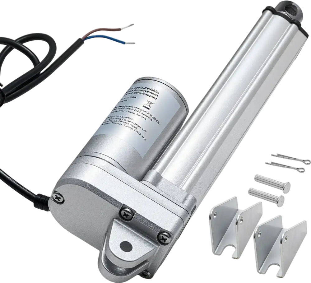 VEVOR 12V Linear Actuator, 6 Inch IP65 Waterproof Linear Actuator, 675lbs/3000N 0.2"/s Motion Actuators with Mounting Brackets for Outdoor Use