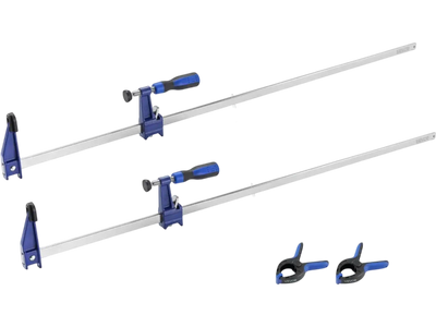 VEVOR Bar Clamps for Woodworking, 2-Pack 36 inch Opening, Lockable F-Clamp with 600 lbs Load Limit, 2-1/2 inch Depth, Cast Iron and Carbon Steel, Easy to Use, Wood Clamps for Woodworking Metal Working