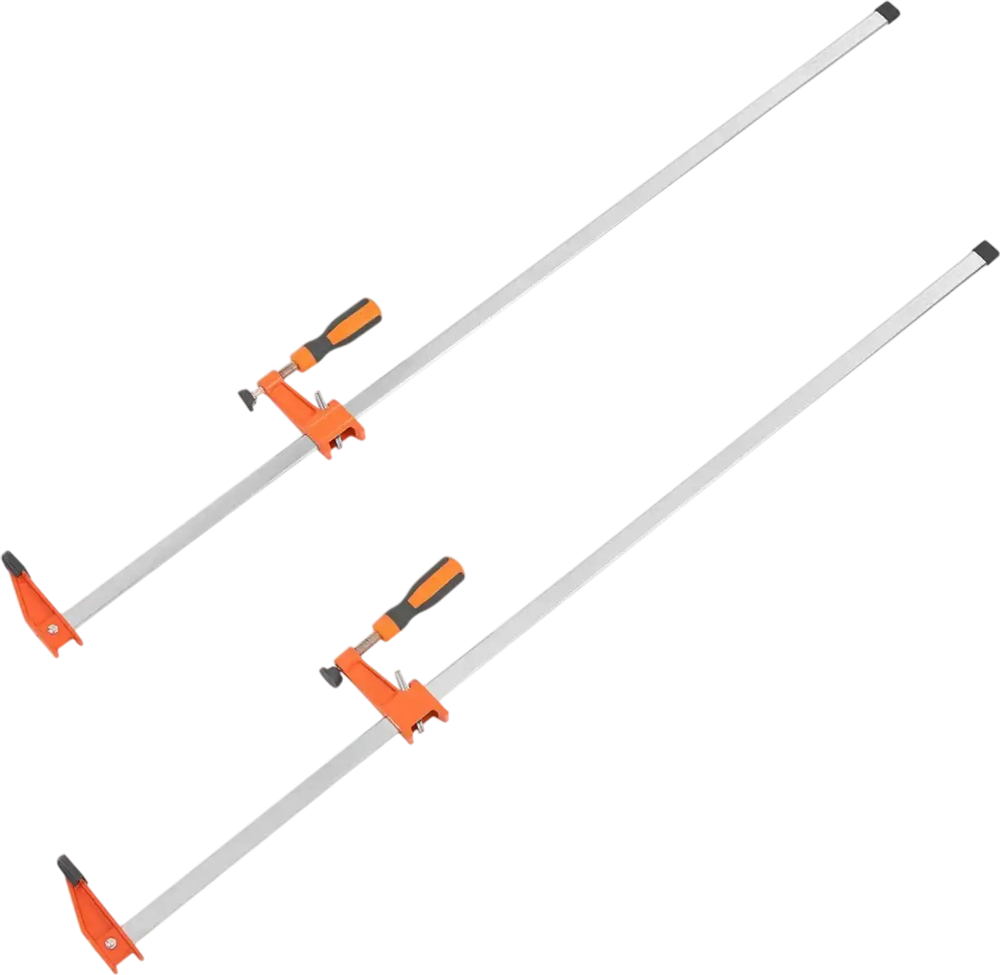 VEVOR Bar Clamps for Woodworking, 2-Pack 36" Clamp, Quick-Change F Clamp with 600 lbs Load Limit, 2.5" Throat Depth, Cast Iron and Carbon Steel, Wood Clamps for Woodworking Metal Working
