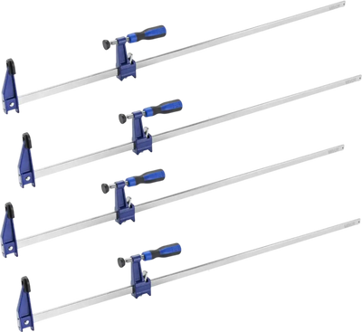 VEVOR Bar Clamps for Woodworking, 4-Pack 36 inch Opening, Lockable F-Clamp with 600 lbs Load Limit, 2-1/2 inch Depth, Cast Iron and Carbon Steel, Easy to Use, Wood Clamps for Woodworking Metal Working