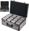 VEVOR Graded Card Case 4 Row 162 PSA Slab Storage Box with Combination Lock, Baseball Sports Trading Cards Holder Collector with 12 Dividers, Holds 130 SGC 115 BGS 585 Top Loaders & 999+ Loose Cards