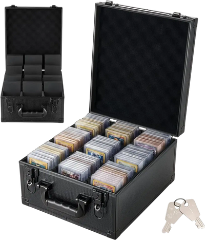Vevor Card Case 3-Row 150 PSA Slab Storage Box with Secure Lock New