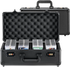 VEVOR Graded Card Storage Box, 4 Slots, Graded Sports Cards Holder Carrying Case with Coded Lock Foam Dividers, for 108 PSA Graded Cards 76 BGS Cards 84 SGC Cards 388 Top Loaders or 999+ Loose Cards