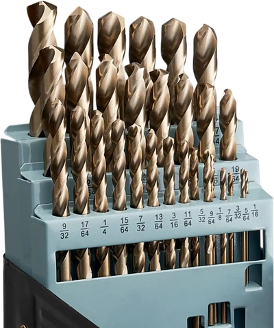 VEVOR Cobalt Drill Bit Set, 29 Pcs, M35 High Speed Steel Cobalt Drill Bits with Storage Case, for Drilling Metal, Stainless Steel, Aluminum Alloy, Wood, Plastic, for Professional Work and Home DIY