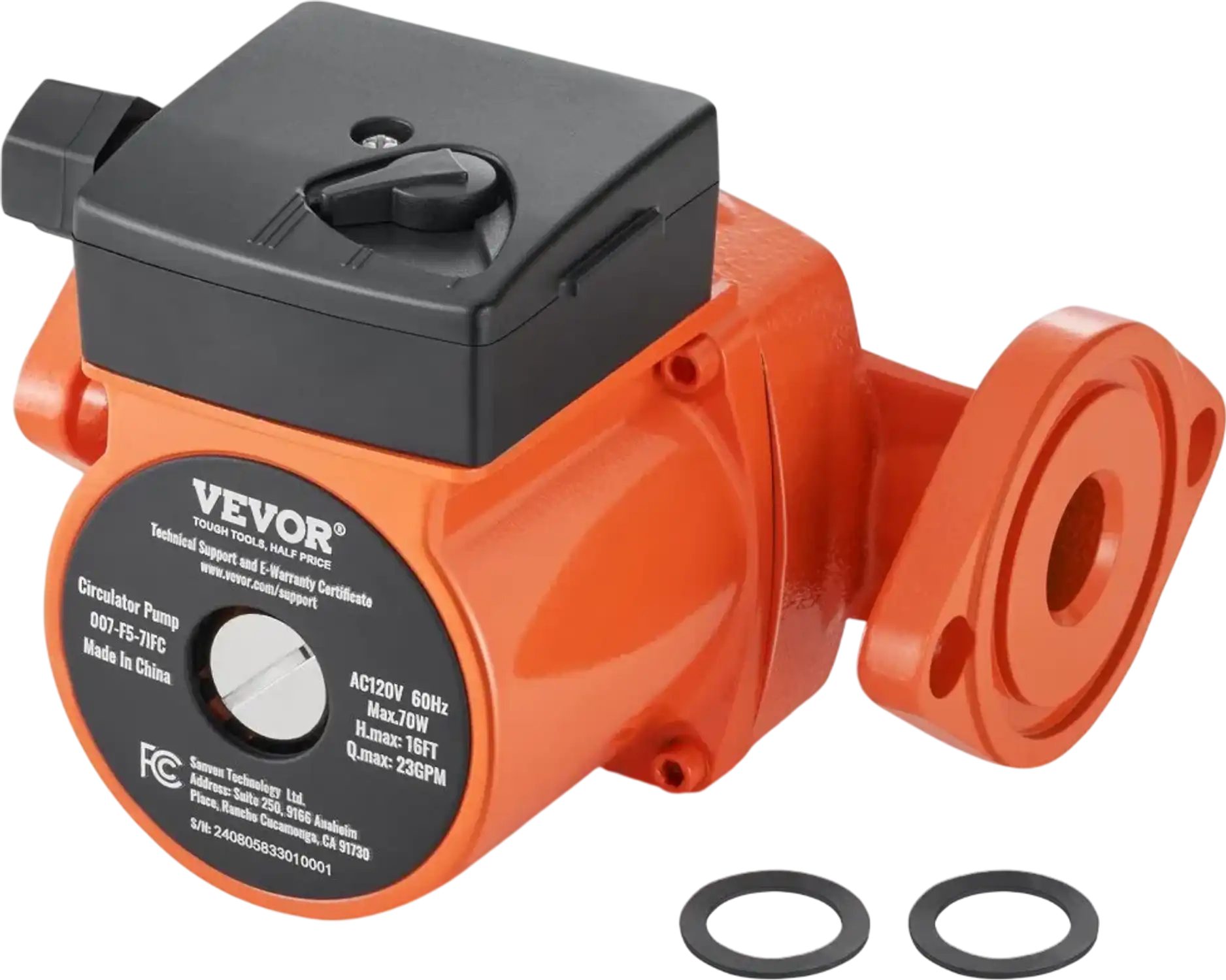 Vevor Circulator Pump Hot Water Recirculating 23 GPM 1