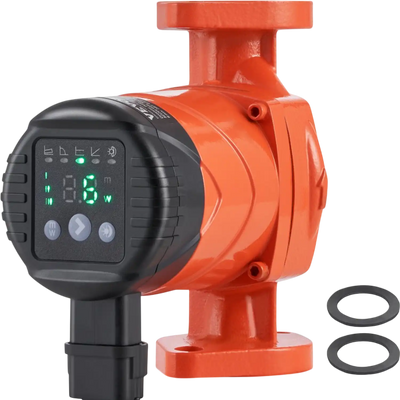 VEVOR 007E-2F2 Hot Water Recirculating Pump, 110V, 42W 16 GPM High Efficiency Circulator Pump, EMC Automatic Hot Water Circulation Pump 1