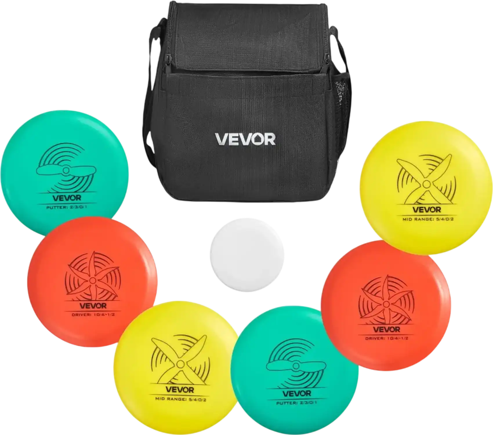 Vevor Disc Golf Starter Set with 6 Discs, Mini Marker & Backpack New