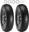VEVOR Solid PU Run-Flat Tire Wheel, 10", 2-Pack, 180 lbs Dynamic Load, 220 lbs Static Load, Flat Free Tubeless Tires and Wheels for Hand Truck, Utility Cart, Dollies, Garden Trailers, Various Carts