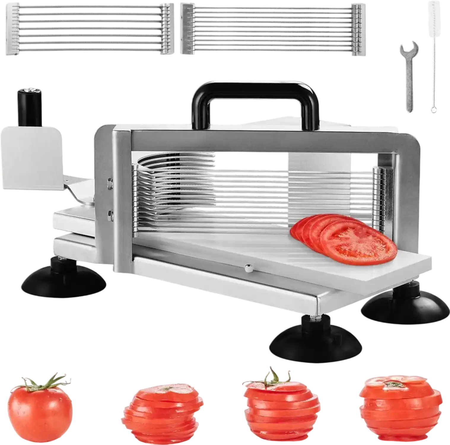 Vevor Tomato Slicer Commercial Stainless Steel Manual Food Cutter 1/4
