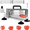 VEVOR Commercial Tomato Slicer, 1/4"+3/8"+3/16" Tomato Cutter Slicer, Stainless Steel Heavy Duty Tomato Slicer Machine, Manual Tomato Slicer with Non-slip Feet, Cutting Tomatoes, Cucumbers, Bananas