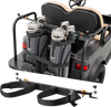 VEVOR Golf Cart Bag Holder, 53.9 x 7.7 x 2.4 Inch, Compatible with Most 2+2 Golf Cart Rear Seat with 1.2-Inch Square Tubes, Adjustable Rear Seat Carts Club Holder with Strap, No Drilling Required