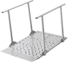 VEVOR Wheelchair Ramp with Handrails, 44.9 x 33.5 in, Heavy Duty Aluminum Handicap Ramp, 440 lbs Capacity, Non-Slip Portable Threshold Ramps for Home Steps, Stairs, Doorways, Curbs, Walkers, Scooters