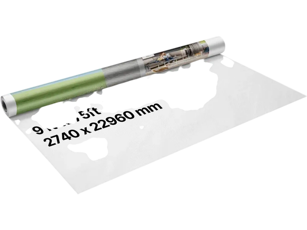 VEVOR House Wrap, 9 x 75 ft, 0.13 mm Thick Vapor Barrier, Heavy Duty Plastic Sheeting for Tear-resistant, Drop Cloth Vapor Barrier Covering for Residential & Commercial Construction, White