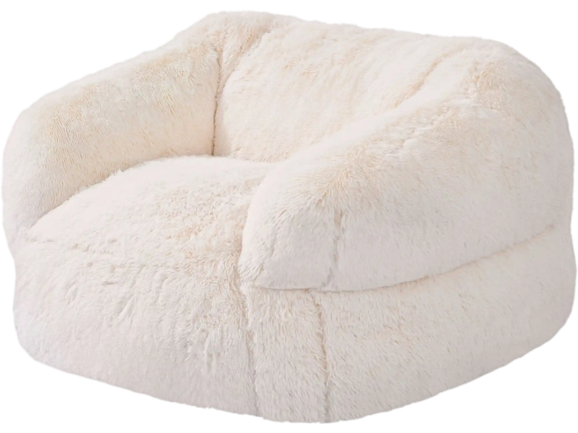 Vevor Bean Bag Chair Plush Memory Foam Armchair Beige 48