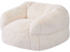 VEVOR Bean Bag Chair, BeanBag Sofa Chair with Armrests for Adults, Fluffy Plush & High-Density Foam Filling Adult Bean Bag with Zapper, Comfy Lazy Sofa Chair Ideal for Living Room, Bedroom, Beige