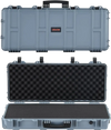 VEVOR Hard Rifle Case, Lockable Rifle Case with 4 Layers Pre-cut Foams, 36 in Gun Storage with Wheels, IP67 Waterproof & Dustproof Pistol Storage Cases for Rifles, Shotguns, Airsoft Guns, Grey