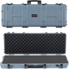 VEVOR Hard Rifle Case, Lockable Rifle Case with Pre-cut Foams, 42 in Movable Gun Storage with Wheels, IP67 Waterproof & Dustproof Pistol Storage for Rifle, Shotgun, Airsoft Gun, Grey