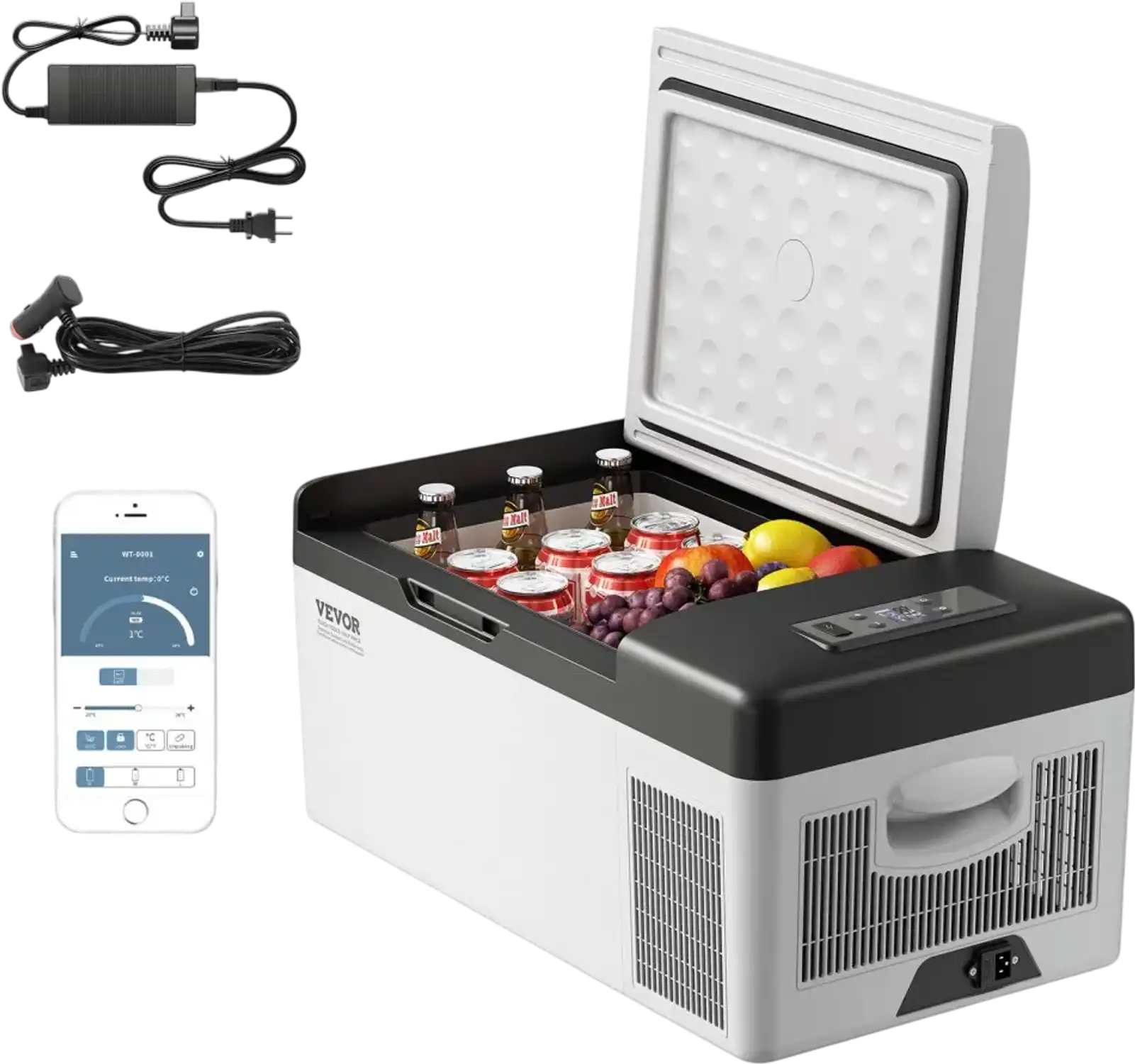 Vevor Car Refrigerator 16 Qt Portable Mini Fridge with App Control New