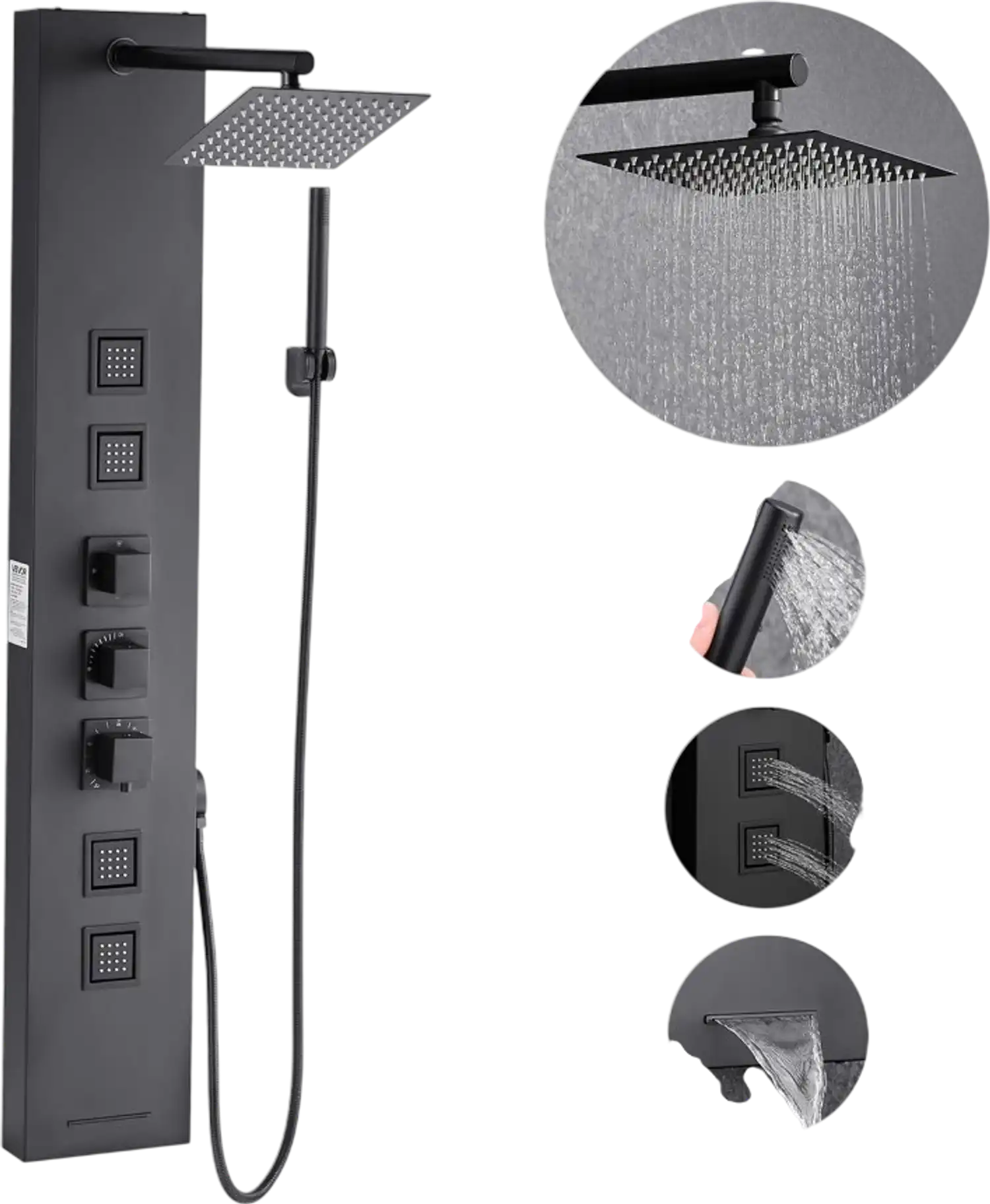Vevor Shower Panel Tower System Rainfall Shower Head 49
