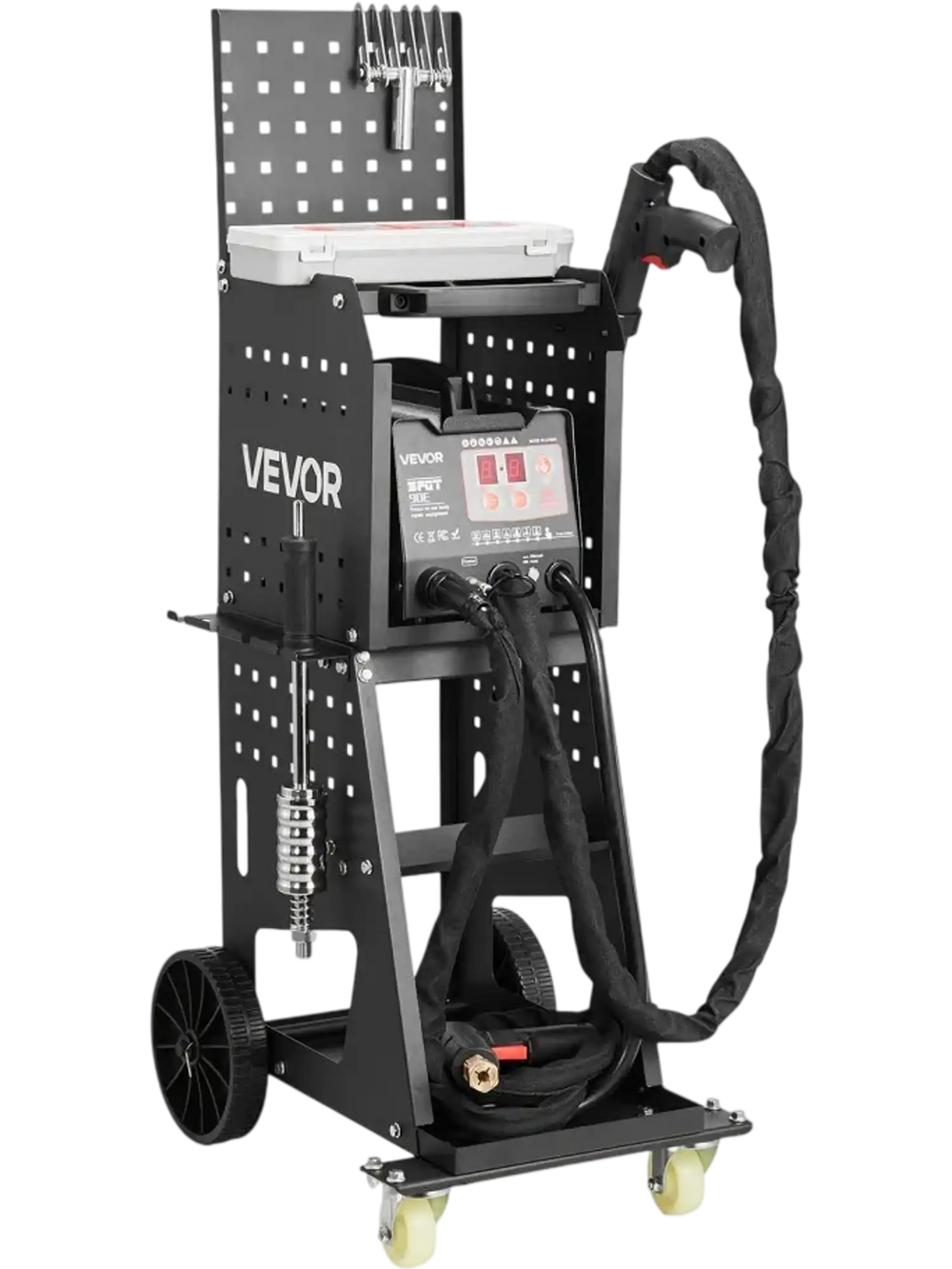 VEVOR Stud Welder Dent Repair Kit & Welding Cart, 3KW Spot Welder with 2 Welding Guns and 7 Modes, 110V Auto Body Spot Welding Dent Repair Machine for Steel Panel Repair