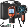 VEVOR Portable Anemometer Split Design, Temp Range 14℉-140℉, LED Screen Digital Air Speed & Temperature Meter, Wind Chill & Velocity Measurement, Ideal for Sailing, Surfing, Flying, HVAC
