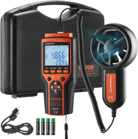 VEVOR Portable Anemometer Split Design, Temp Range 14℉-140℉, LED Screen Digital Air Speed & Temperature Meter, Wind Chill & Velocity Measurement, Ideal for Sailing, Surfing, Flying, HVAC