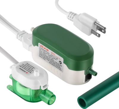VEVOR Condensate Pump, 1/245 HP, 9.6 GPH, 33 ft Lift, 100-230V Automatic AC Condensation Removal Pump with Safety Switch, Quiet, for Air Conditioner, Dehumidifier, HVAC, Furnace, Ice Maker Water Drain