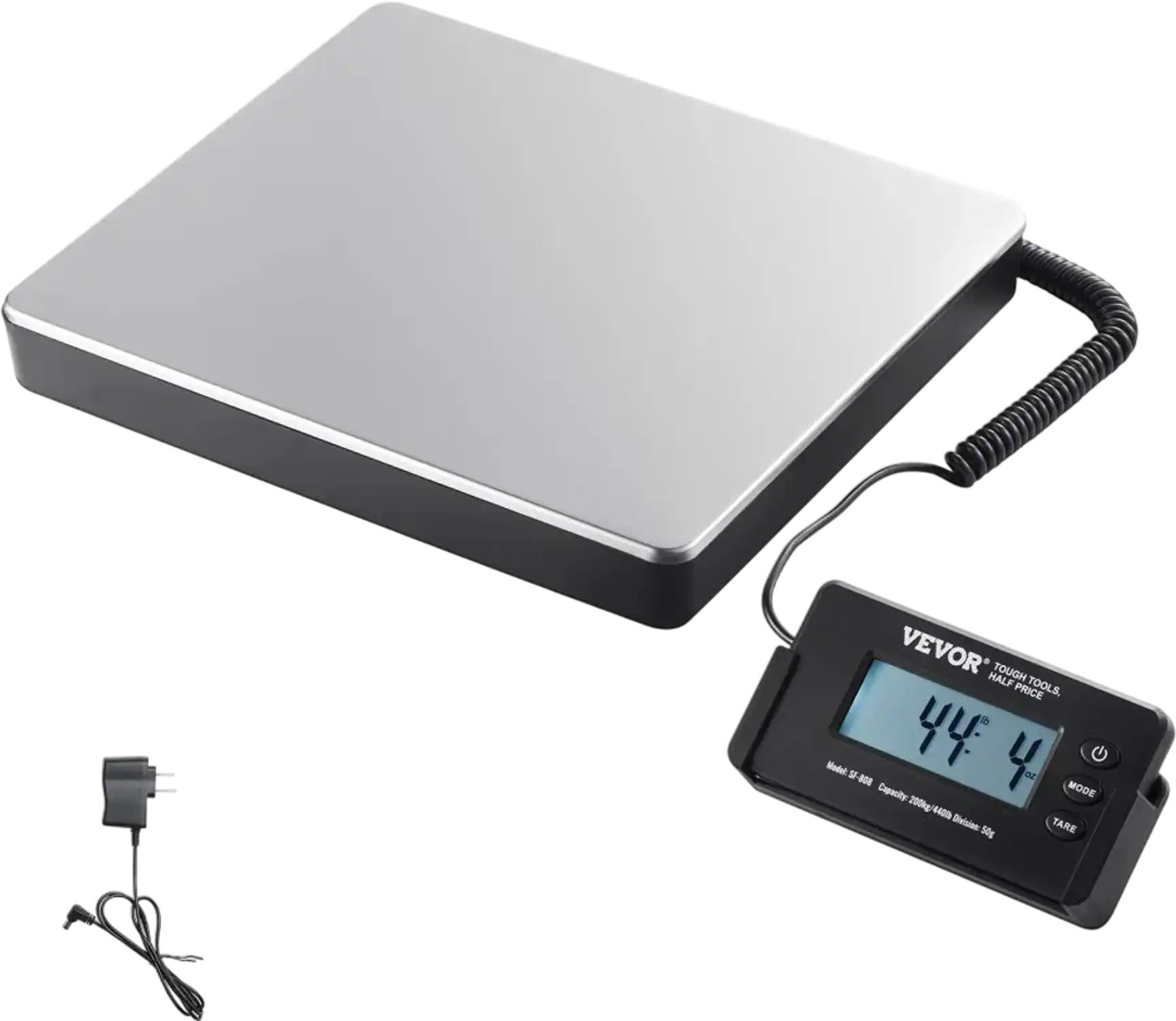 Vevor Shipping Scale Digital 440 lbs x 1.7 oz Heavy Duty Postal with Timer Tare Function HD LCD Screen New