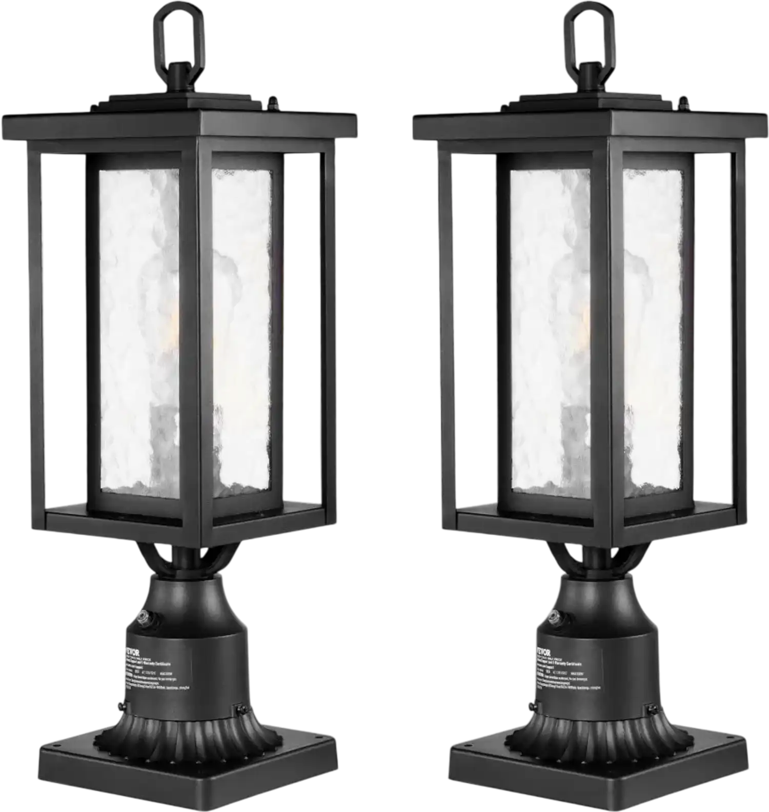 Vevor Post Light Dusk-to-Dawn Outdoor Lamp Fixture 2 Pack 17.72