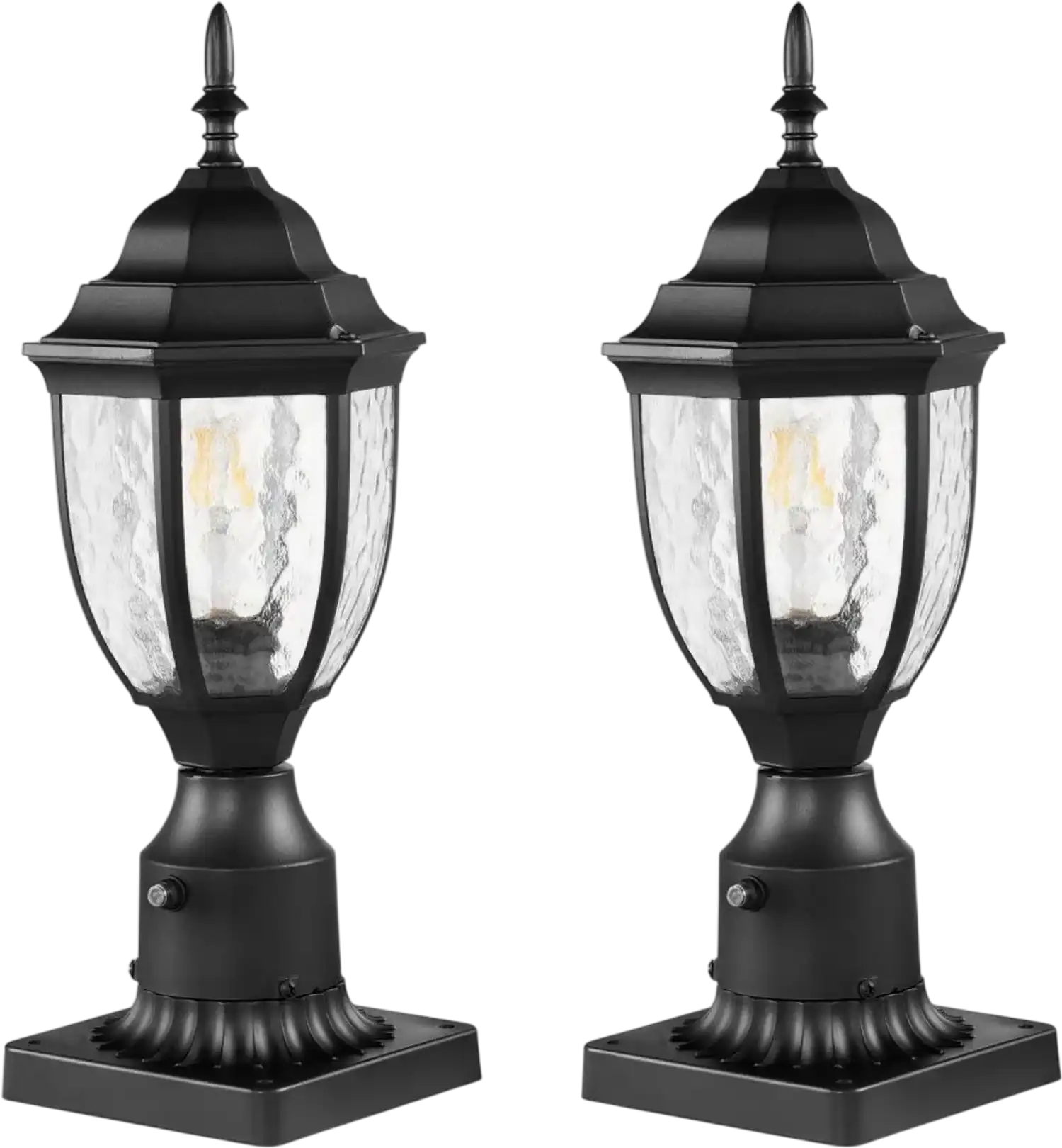 Vevor Post Light Dusk-to-Dawn Outdoor Lamp Fixture 2-Pk 15.35