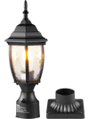 VEVOR Dusk to Dawn Outdoor Post Light, 15.75 in Height, Waterproof Lamp Post Light Fixture with 5.5 in Pier Mount Base Glass Shade, Lightning-proof Exterior Pole Column Light for Patio Garden Pathway
