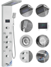 VEVOR Shower Panel System, 6 Shower Modes, LED & Screen Hydroelectricity Shower Panel Tower, Rainfall, Waterfall, 8 Massage Jets, Tub Spout, Handheld Shower, Stainless Steel Wall-Mounted Shower Set